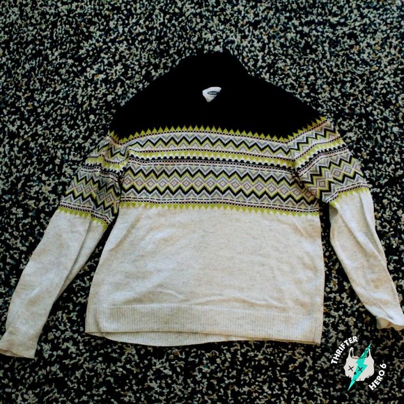 Old Navy Other - Winter Old Navy Neon and White Sweater